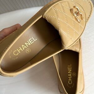 Chanel Loafers Beige